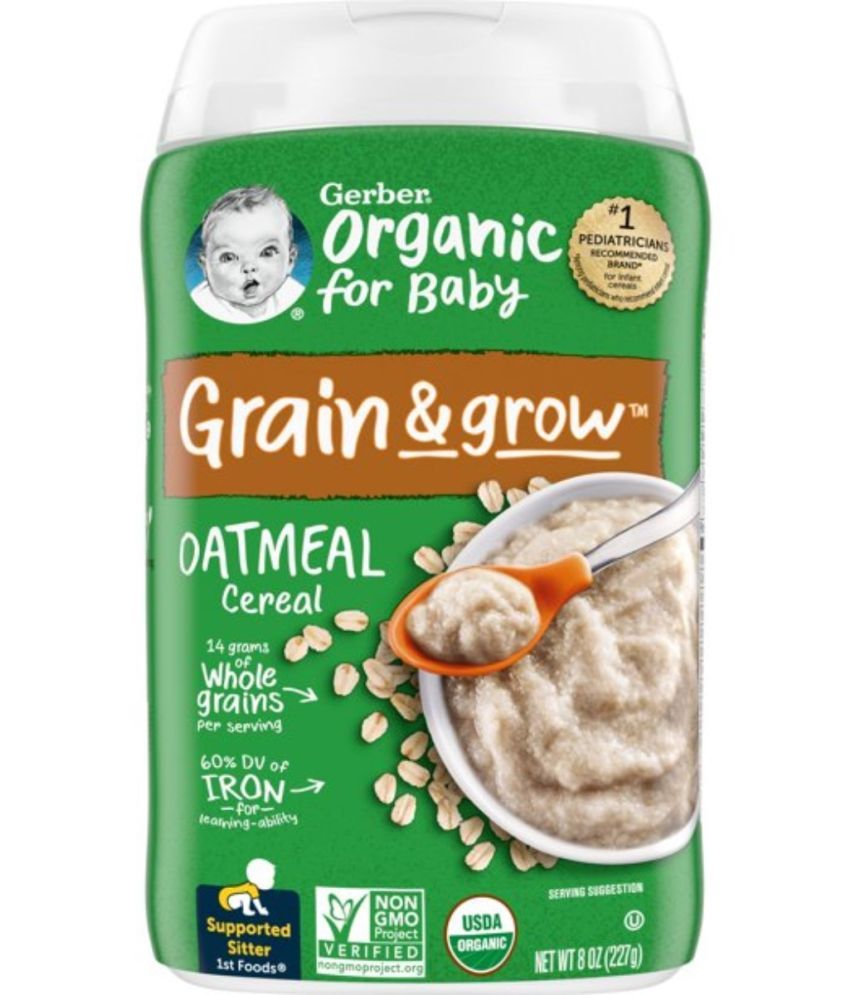     			Gerber Baby, Organic Oatmeal Cereal for SS Infant Cereal for 6 Months + ( 227 gm )