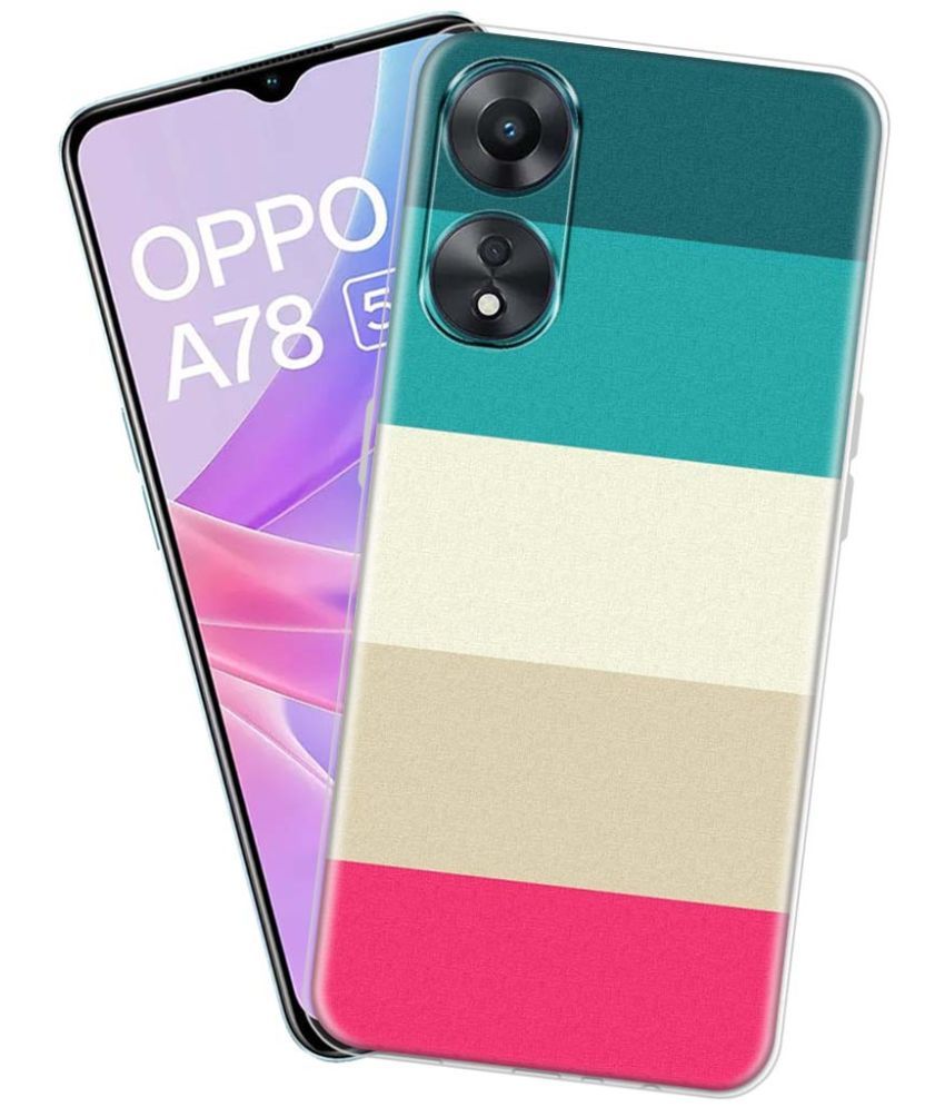     			NBOX - Multicolor Silicon Printed Back Cover Compatible For OPPO A78 5G ( Pack of 1 )