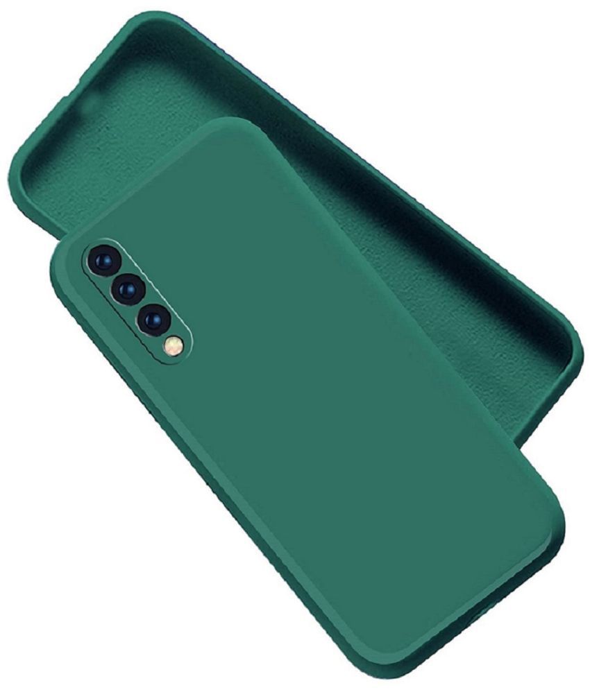     			Case Vault Covers - Green Silicon Plain Cases Compatible For Samsung Galaxy A50 ( Pack of 1 )