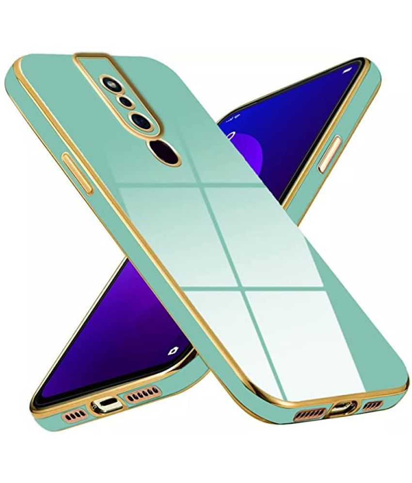     			NBOX - Green Silicon Plain Cases Compatible For Oppo F11 ( Pack of 1 )