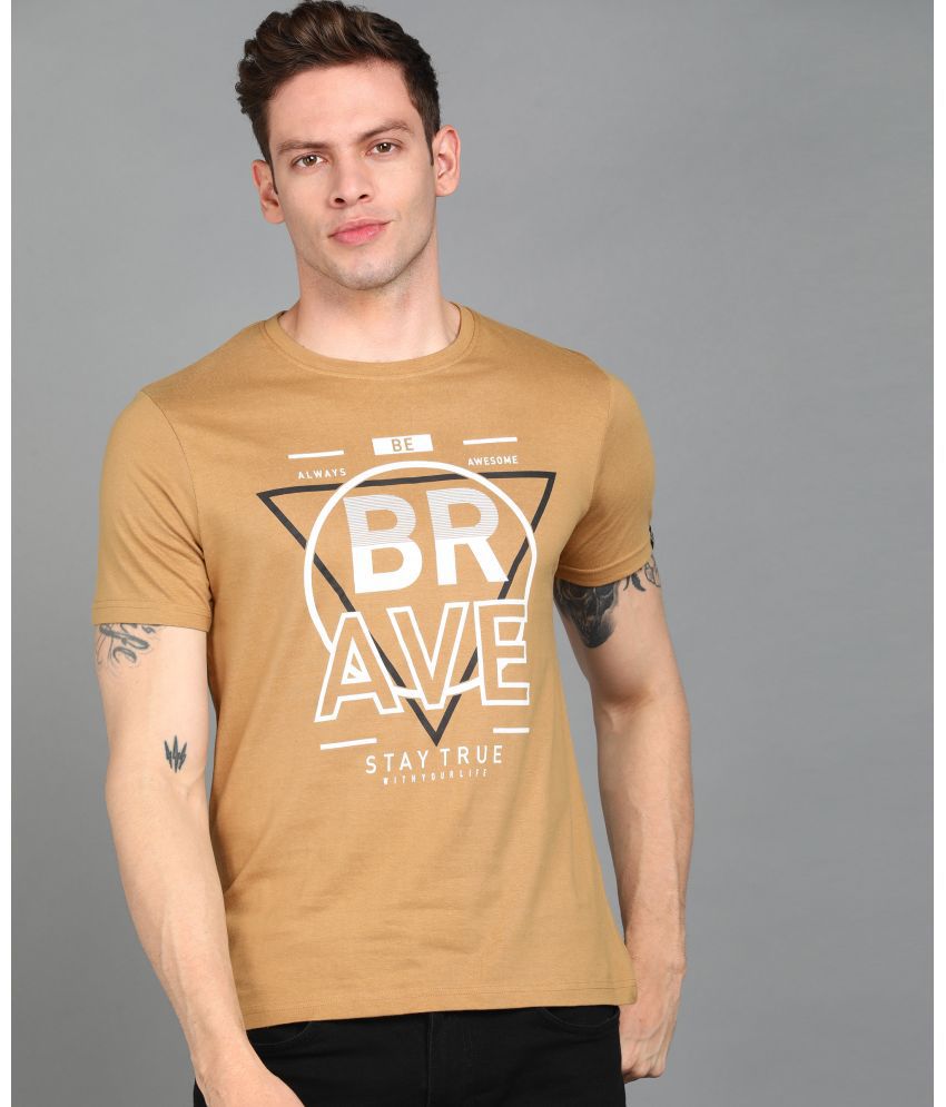     			Urbano Fashion - Brown Cotton Slim Fit Men's T-Shirt ( Pack of 1 )