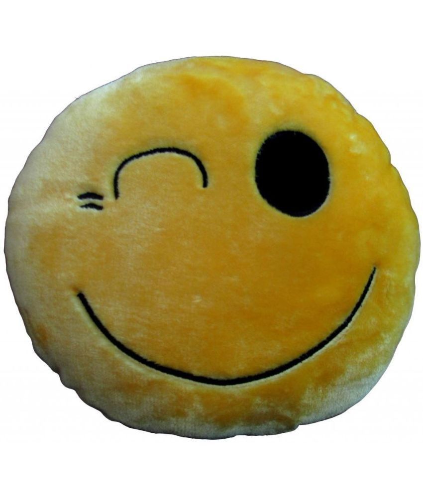     			Tickles Stuffed Soft Cant See Smiley Cushion Toy Pillow Car 33 cm (Made in India)