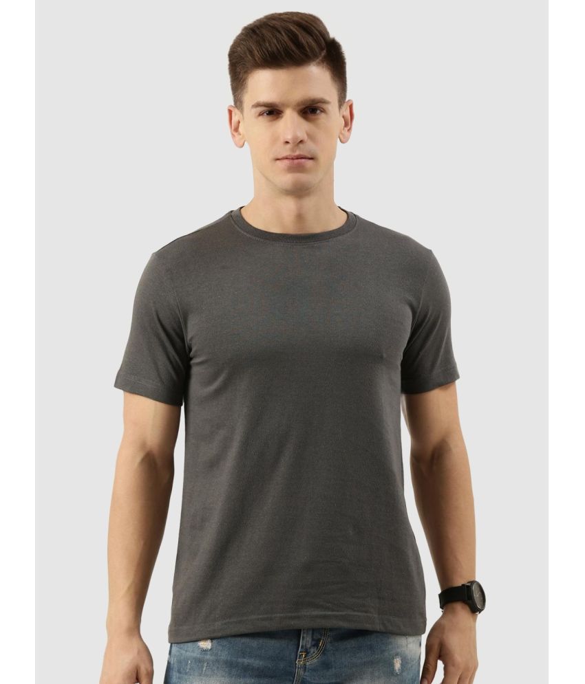     			Bene Kleed - Charcoal Grey Cotton Blend Regular Fit Men's T-Shirt ( Pack of 1 )