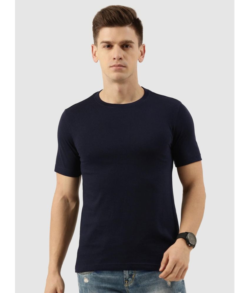     			Bene Kleed - Navy Cotton Blend Regular Fit Men's T-Shirt ( Pack of 1 )