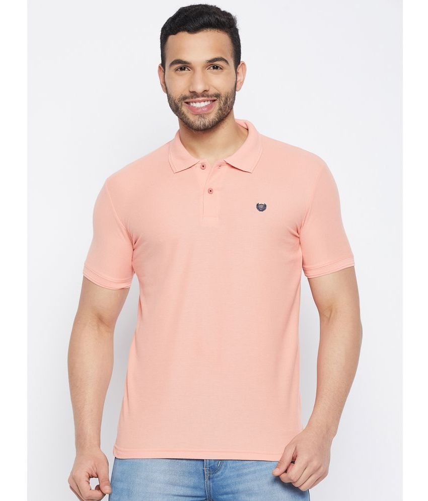     			Duke - Peach Cotton Blend Slim Fit Men's Polo T Shirt ( Pack of 1 )