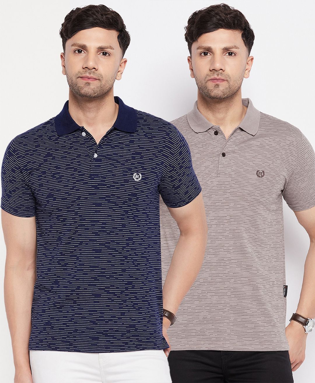     			First Krush - Multicolor Cotton Regular Fit Men's Polo T Shirt ( Pack of 2 )