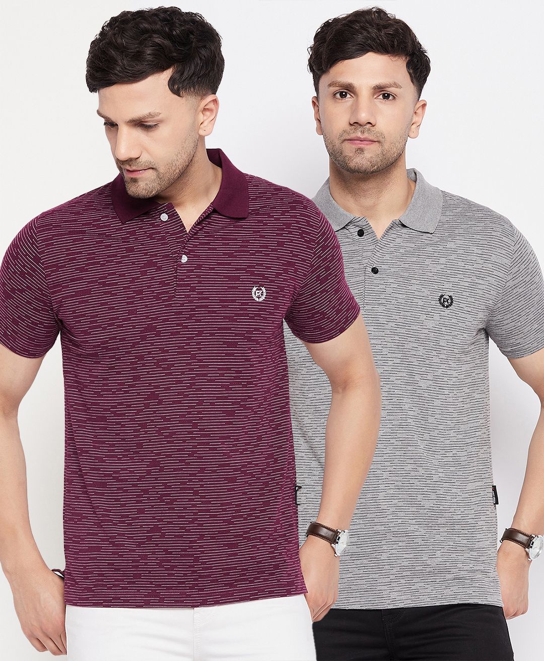     			First Krush - Multicolor Cotton Regular Fit Men's Polo T Shirt ( Pack of 2 )