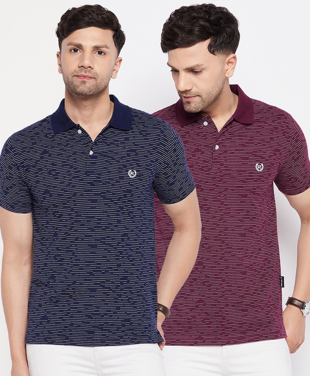     			First Krush - Multicolor Cotton Regular Fit Men's Polo T Shirt ( Pack of 2 )