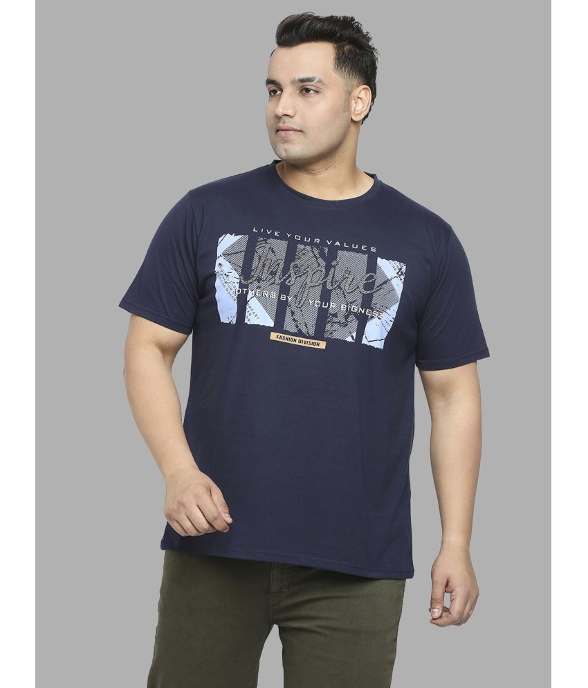     			Xmex - Navy Cotton Blend Regular Fit Men's T-Shirt ( Pack of 1 )