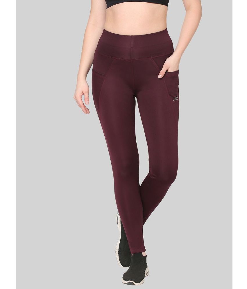     			naqsum - Maroon Polyester Women's Yoga Trackpants ( Pack of 1 )