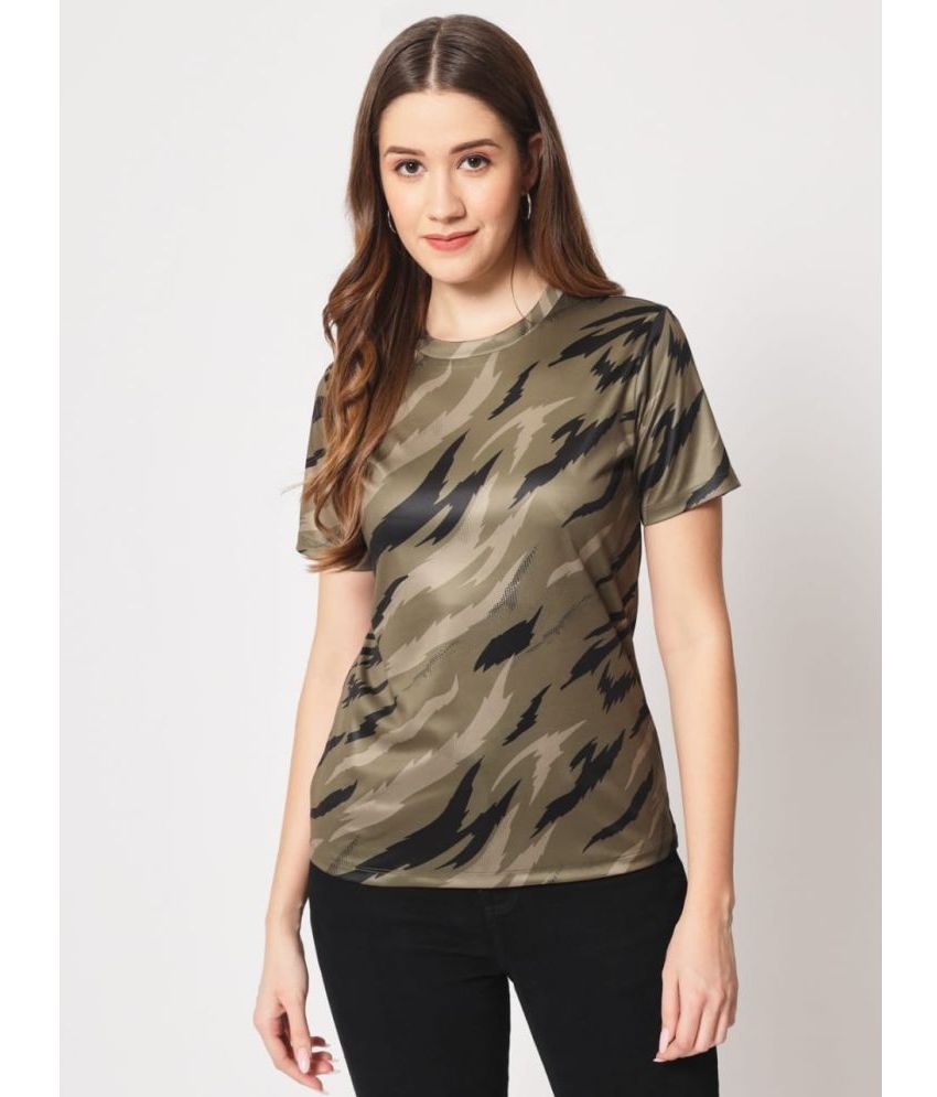     			CRAFT AURA - Olive Cotton Slim Fit Women's T-Shirt ( Pack of 1 )