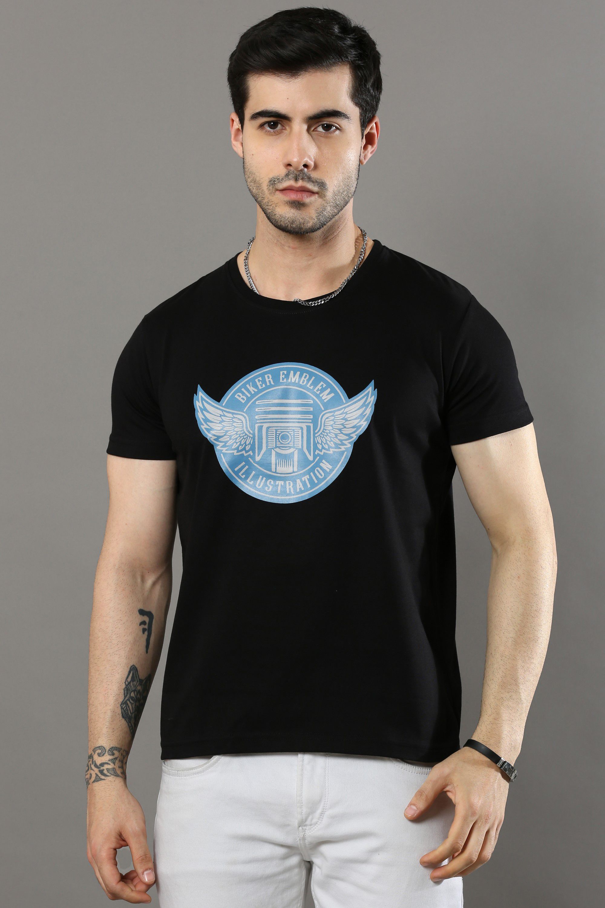     			Cool Colors - Black Cotton Regular Fit Men's T-Shirt ( Pack of 1 )