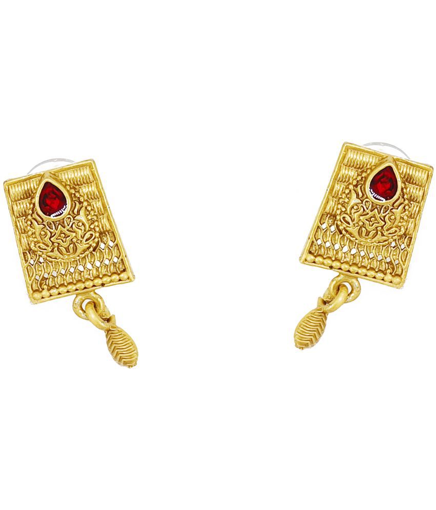     			KRIMO - Golden Stud Earrings ( Pack of 1 )