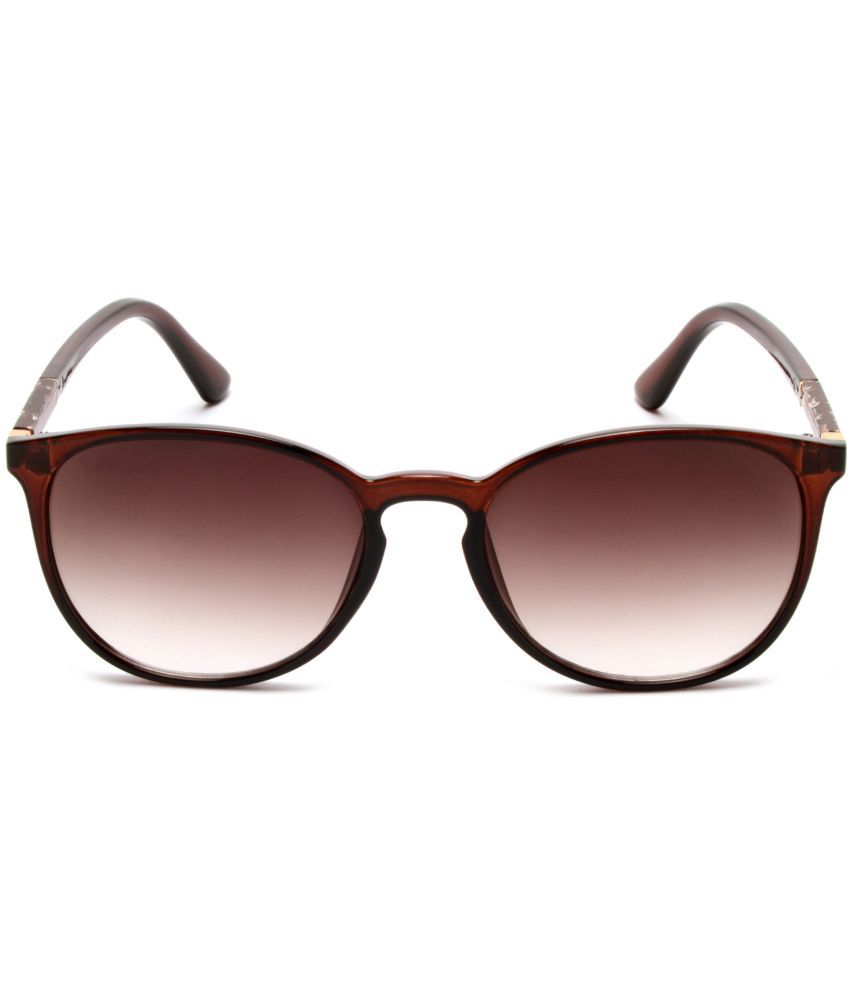     			MESPEE - Brown Oval Sunglasses ( Pack of 1 )