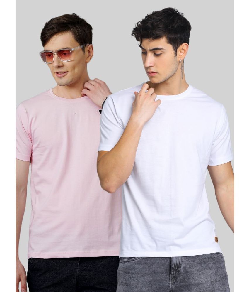     			Paul Street - Multicolor Cotton Slim Fit Men's T-Shirt ( Pack of 2 )