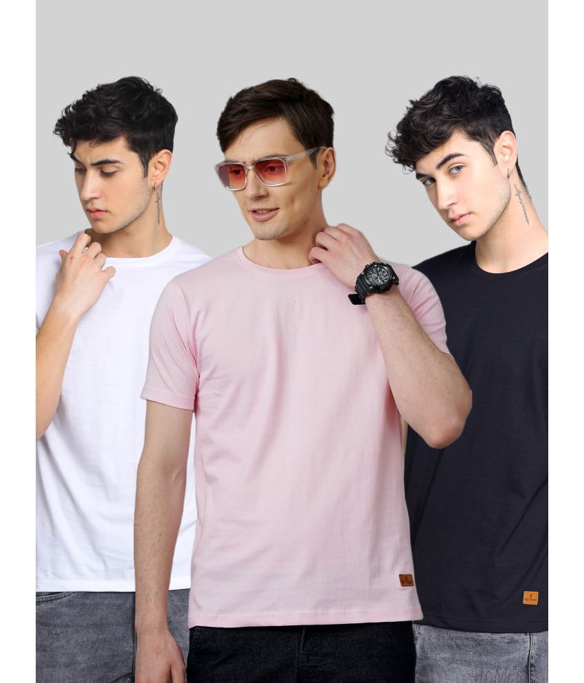     			Paul Street - Multicolor Cotton Slim Fit Men's T-Shirt ( Pack of 3 )