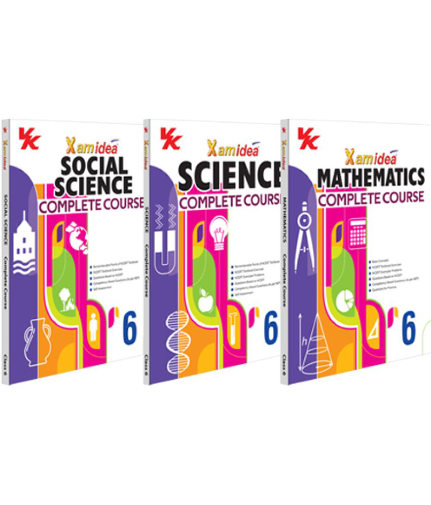     			Xam idea Science, Social Science, Mathematics Complete Course Book | Set of 3 Books | Class 6 | Examination 2023-2024