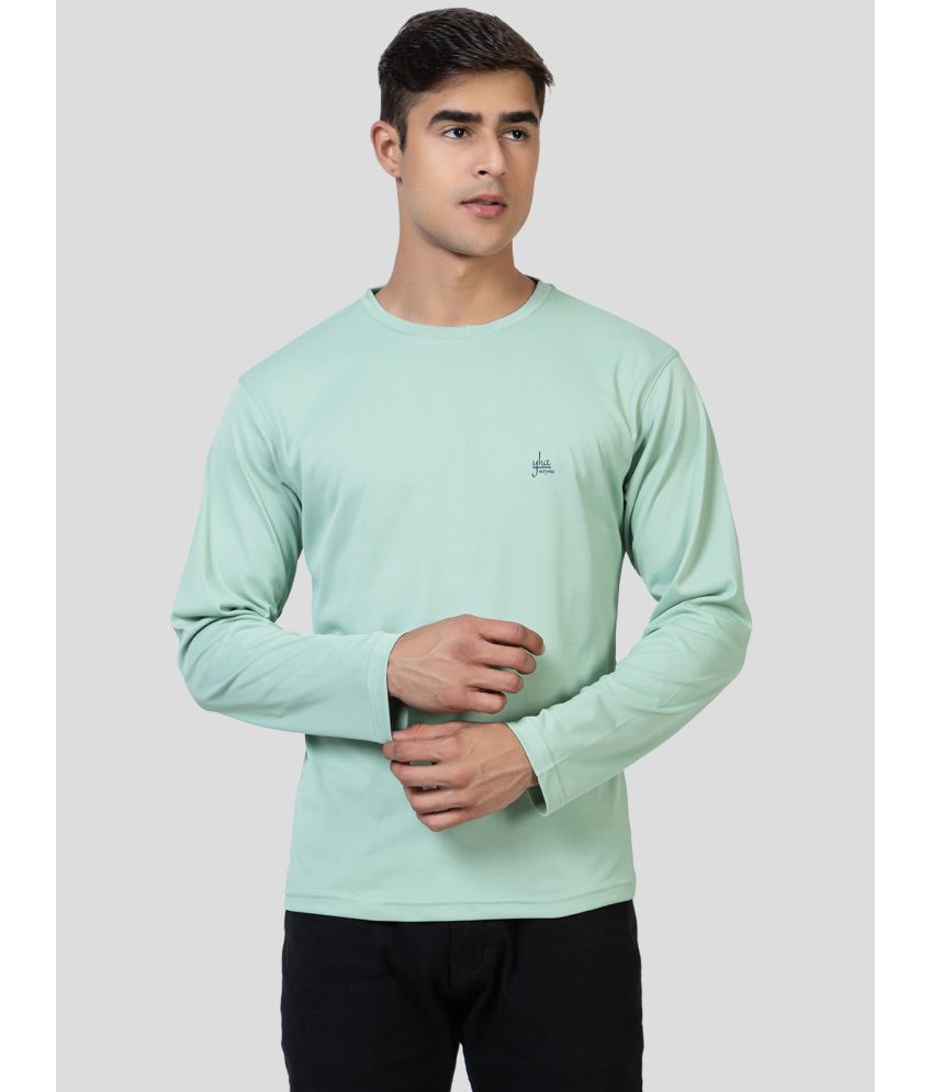     			YHA - Mint Green Cotton Blend Regular Fit Men's T-Shirt ( Pack of 1 )