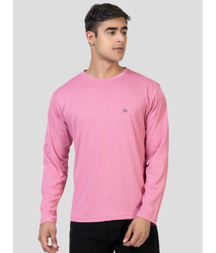     			YHA Pack of 1 Cotton Blend Regular Fit Men's T-Shirt ( Pink )