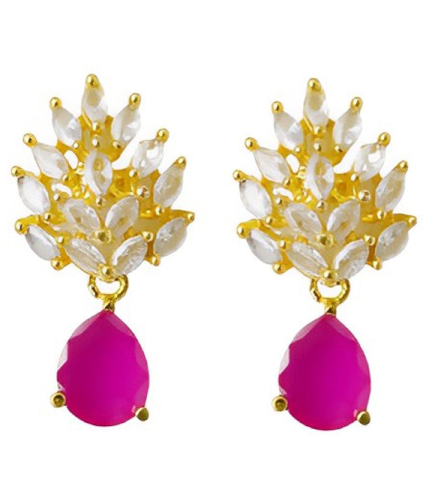     			gilher - Pink Danglers Earrings ( Pack of 1 )