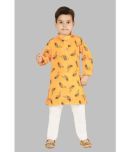 GENERATION NEXT Boys Cotton Solid - Pattern Dhoti Kurta Set ( Yellow , Pack of 1 )