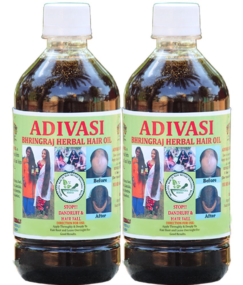     			ADIVASI BHRINGRAJ HERBALS - Hair Growth Bhringraj Oil 200 ml each ( Pack of 2 )