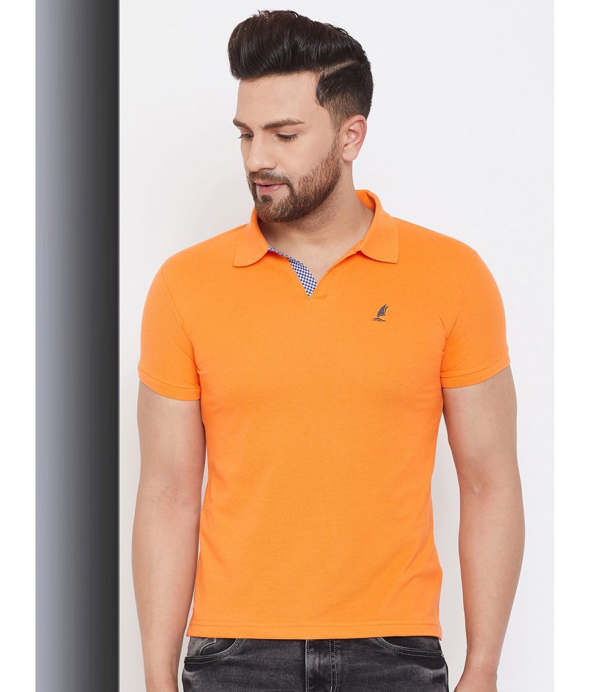     			HARBOR N BAY - Orange Cotton Blend Regular Fit Men's Polo T Shirt ( Pack of 1 )
