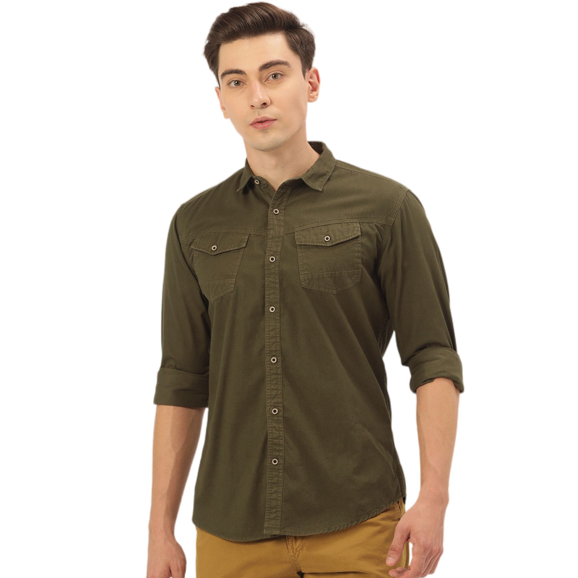     			IVOC - Green 100% Cotton Regular Fit Men's Casual Shirt ( Pack of 1 )