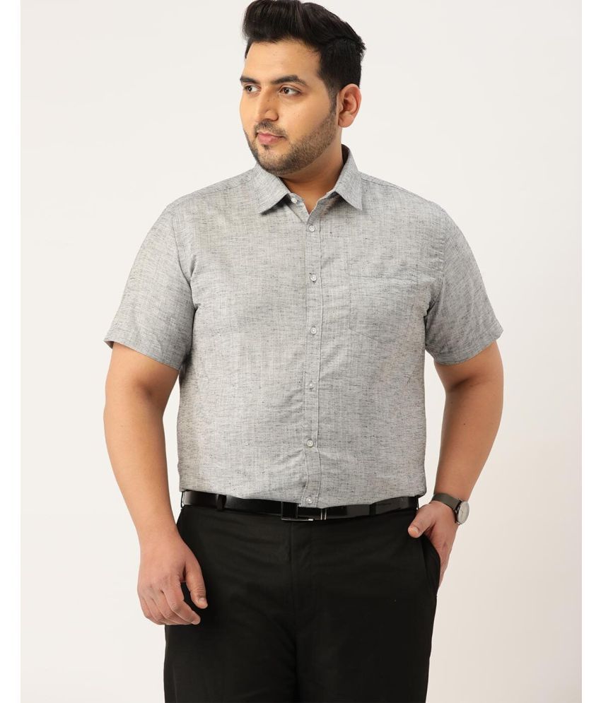 IVOC - Grey 100% Cotton Regular Fit Men's Formal Shirt ( Pack of 1 )