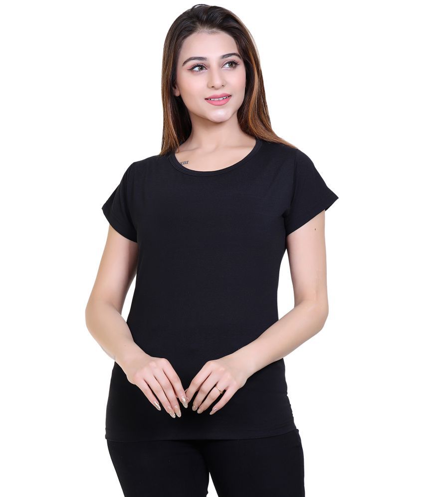     			Infernium - Black Cotton Blend Regular Fit Women's T-Shirt ( Pack of 1 )