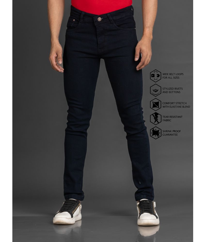     			L,Zard - Black Denim Regular Fit Men's Jeans ( Pack of 1 )