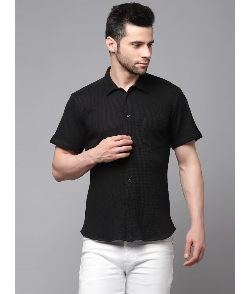     			Rigo - Black Cotton Blend Slim Fit Men's Casual Shirt ( Pack of 1 )