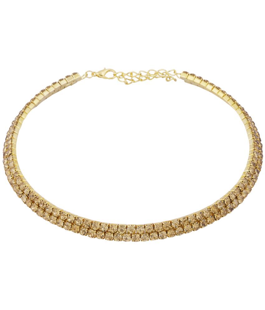     			Silver Shine - Golden Alloy Necklace ( Pack of 1 )