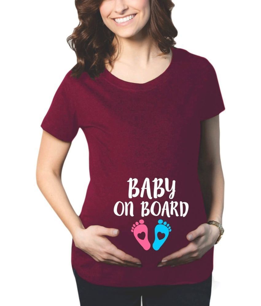     			Jammy Johns Maroon Cotton Maternity Shirts Single