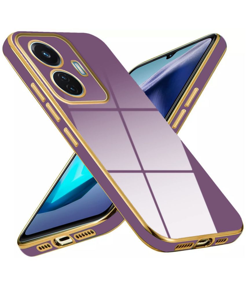     			NBOX - Purple Silicon Plain Cases Compatible For Vivo T1 Pro 5G ( Pack of 1 )