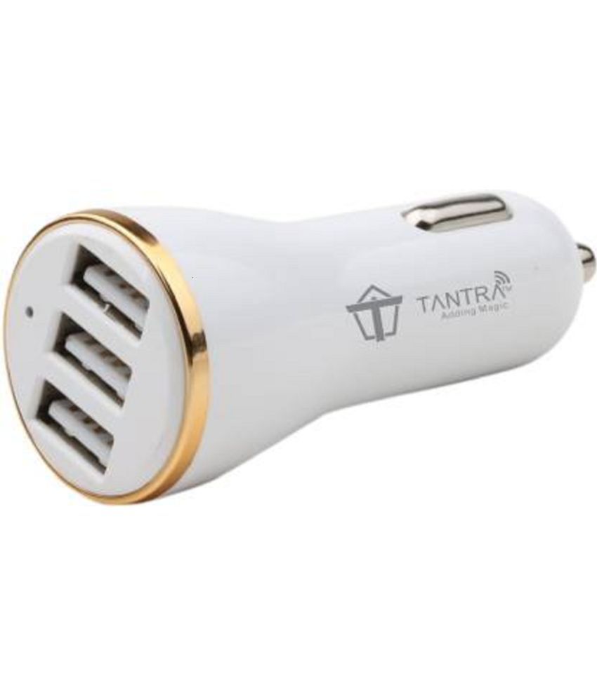     			Tantra Car Mobile Charger 3.4 Amp 3USB White