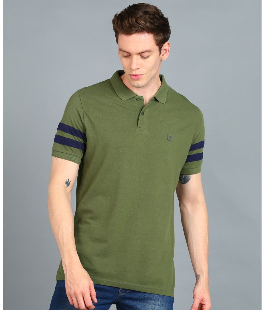     			Urbano Fashion - Green Cotton Slim Fit Men's Polo T Shirt ( Pack of 1 )