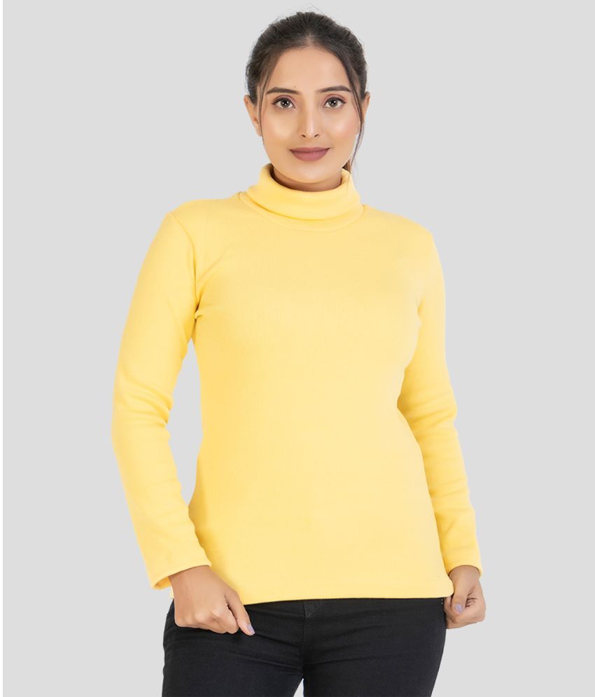     			YHA - Yellow Cotton Blend Regular Fit Women's T-Shirt ( Pack of 1 )