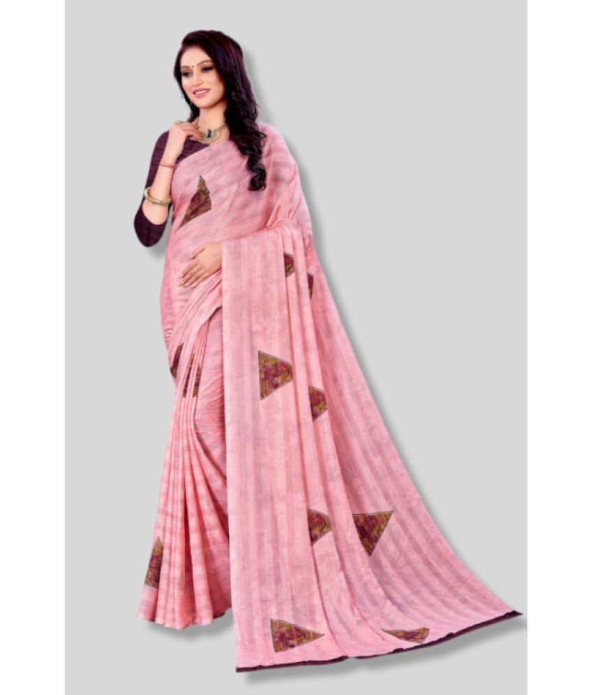     			sanwariya - Pink Georgette Saree With Blouse Piece ( Pack of 1 )