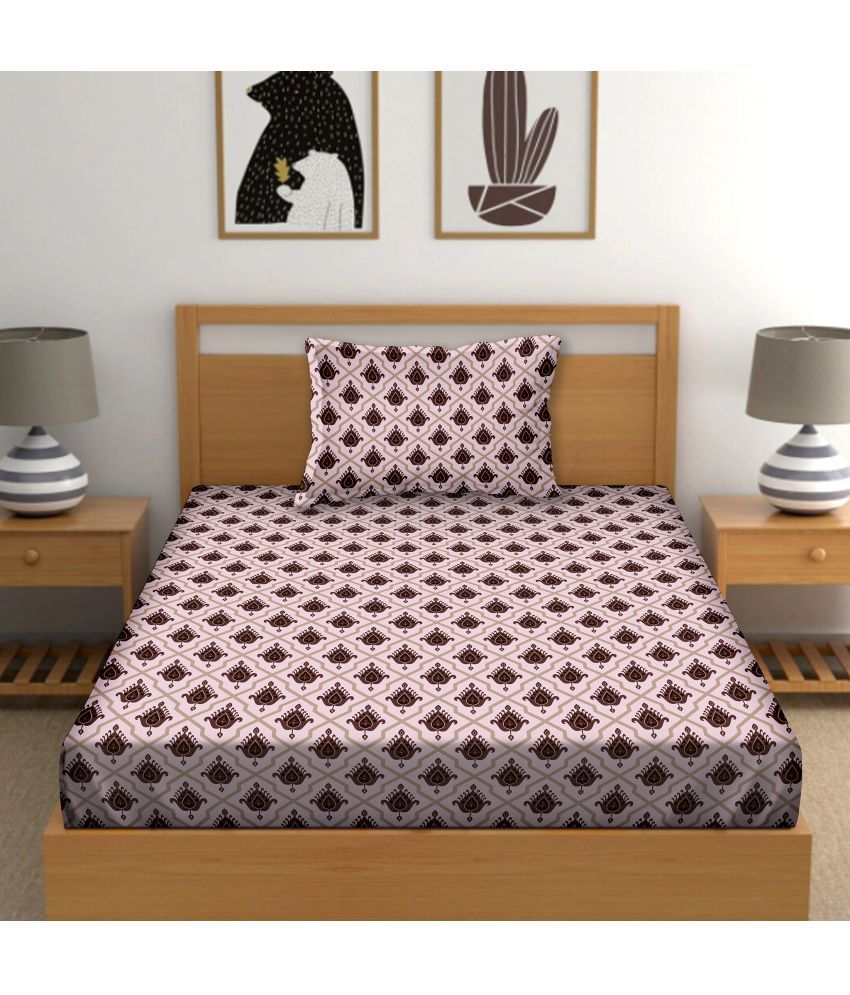     			Bella Casa - Multicolor Cotton Single Bedsheet with 1 Pillow Cover