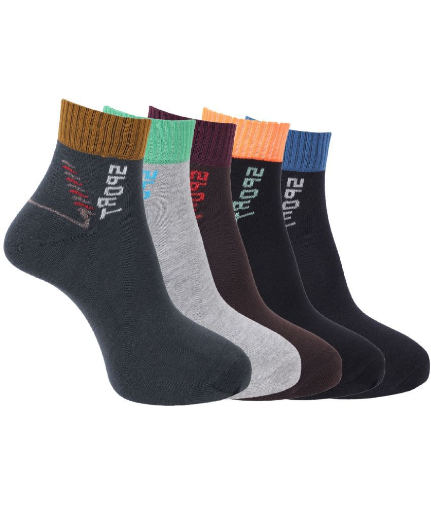     			Dollar - Cotton Men's Printed Multicolor Ankle Length Socks ( Pack of 5 )