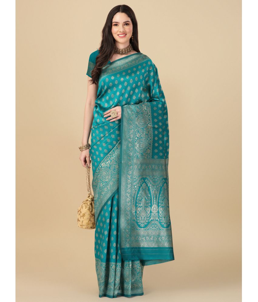     			Rekhamaniyar Fashions - Blue Art Silk Saree With Blouse Piece ( Pack of 1 )