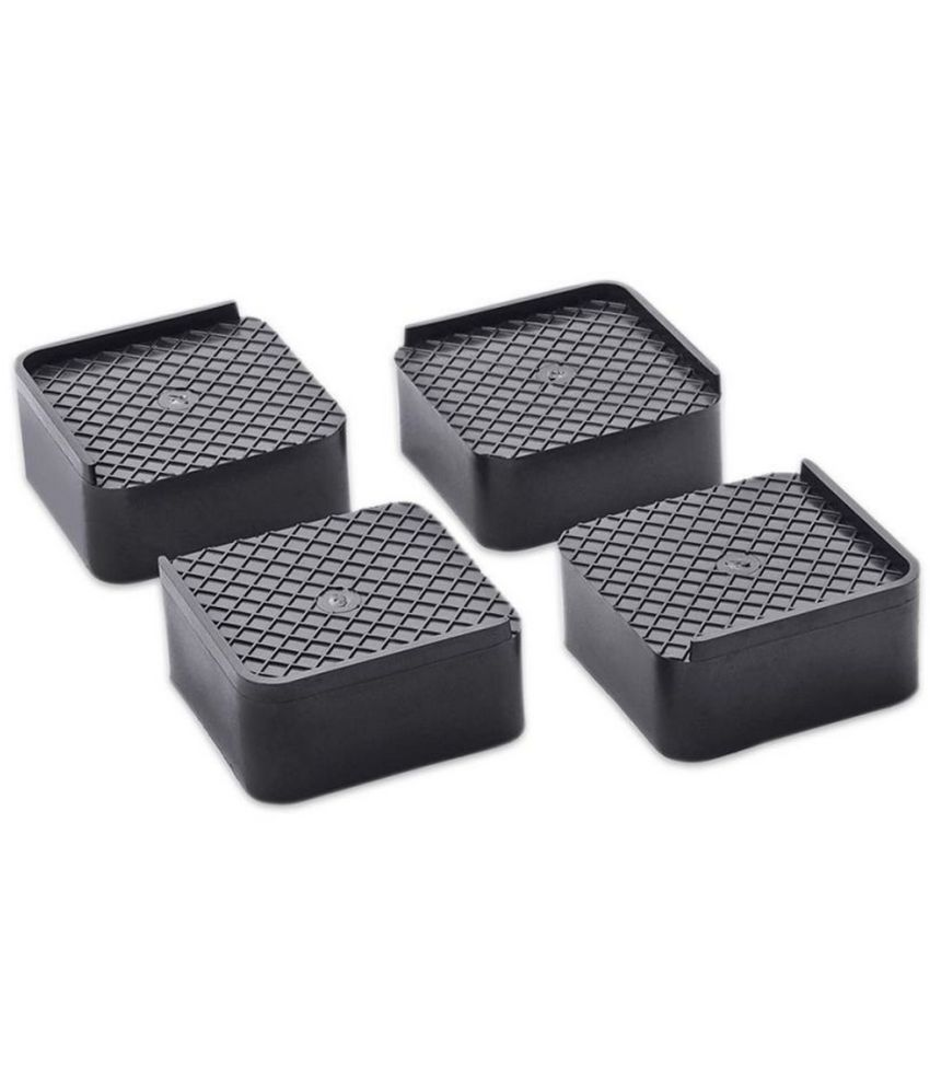     			Vardaan - Black Plastic Refigerator Stands ( Pack of 4 )