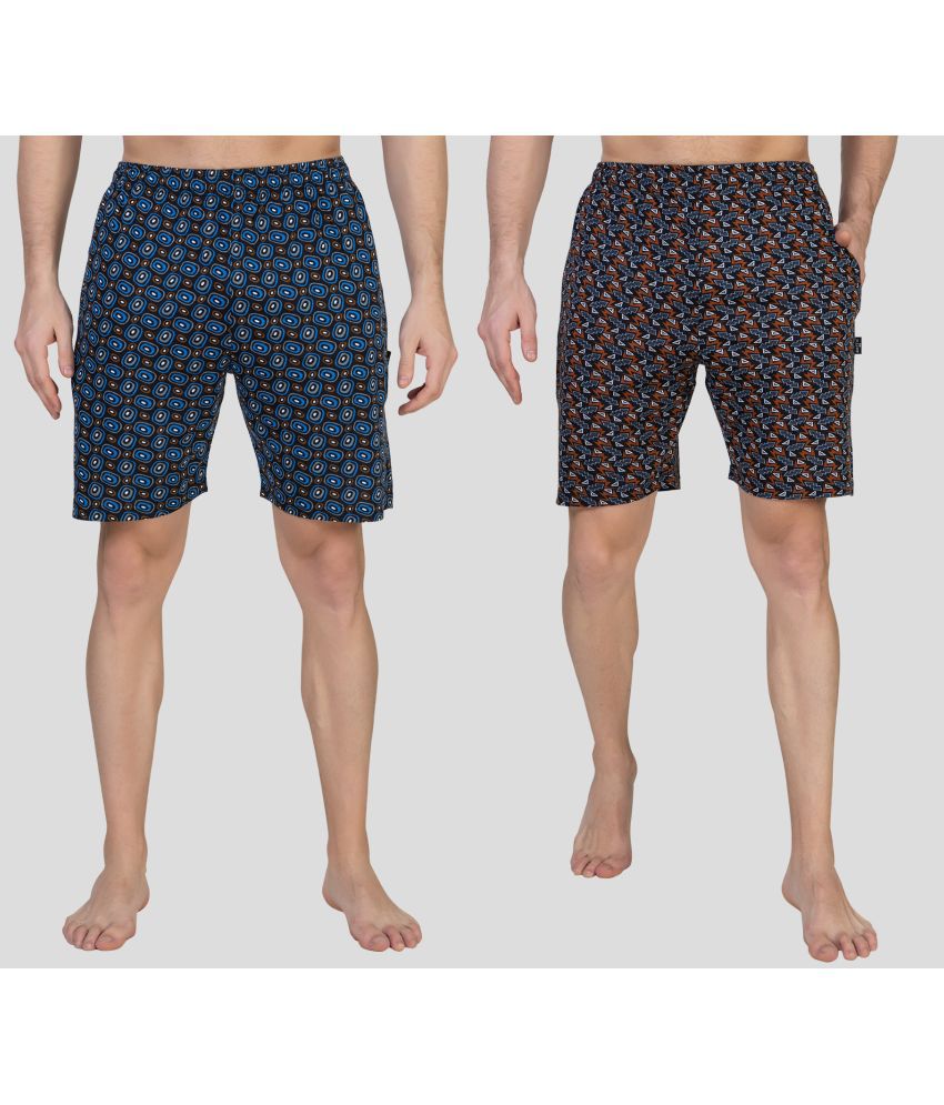    			Zeffit - Multicolor Cotton Men's Shorts ( Pack of 2 )