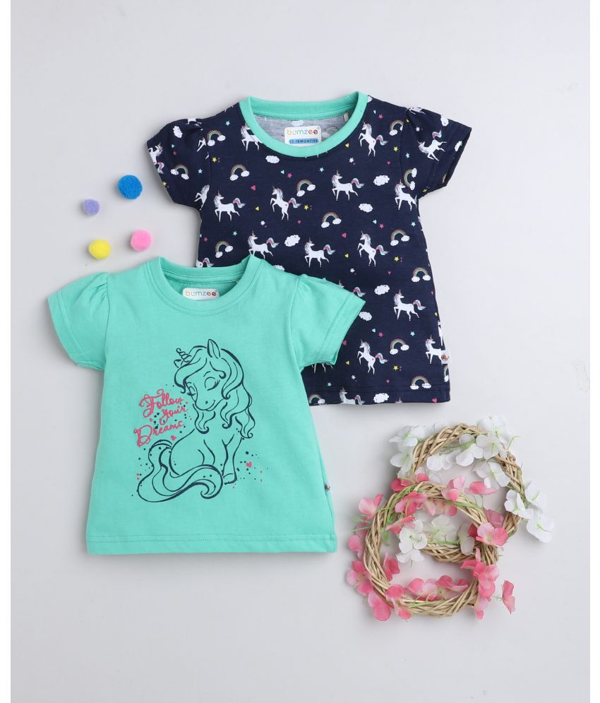     			BUMZEE - Navy Baby Girl T-Shirt ( Pack of 2 )