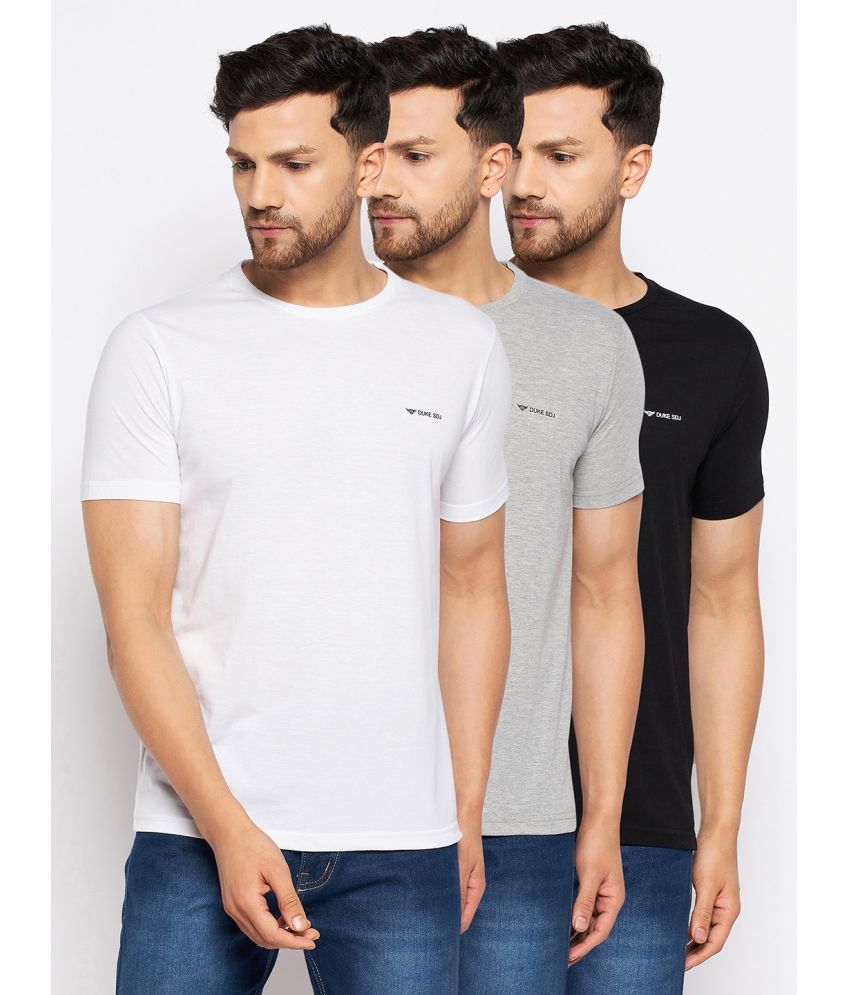     			Duke - Multicolor Cotton Blend Slim Fit Men's T-Shirt ( Pack of 3 )