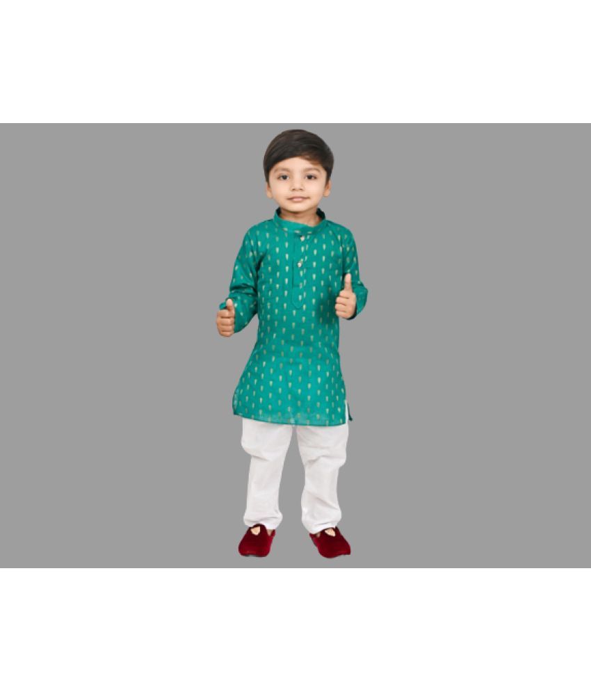     			JCT DRESSES - Green Cotton Boys Kurta Sets ( Pack of 1 )