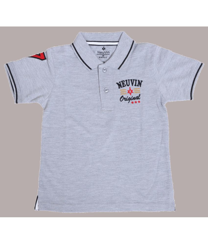    			NEUVIN - Gray Baby Boy Polo T-Shirt ( Pack of 1 )