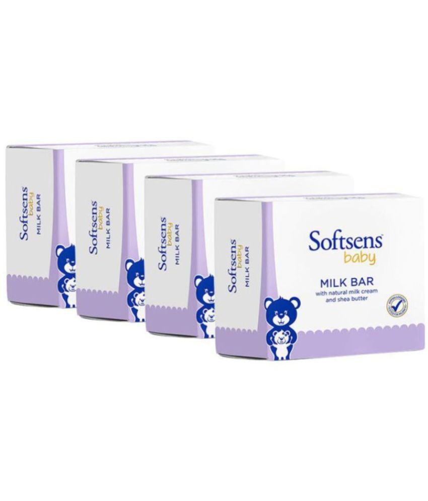     			Softsens Baby Moisturizing Milk Soap Bar (100g x 3) (Pack of 4) Enriched with Natural Milk Cream