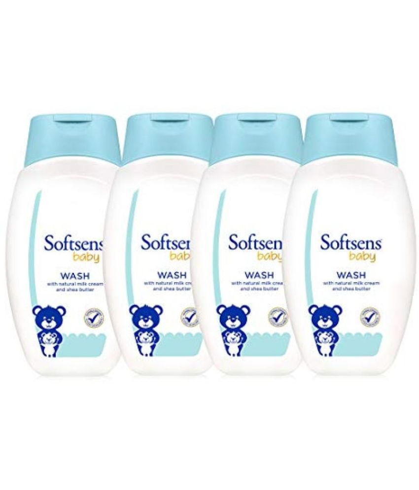     			Sotftsens Baby TEAR FREE Baby Wash, 200ml ( Pack of 4) with natural milk cream & shea butter